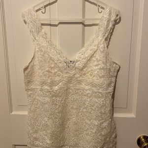 Moda International Sheer Lace Tank